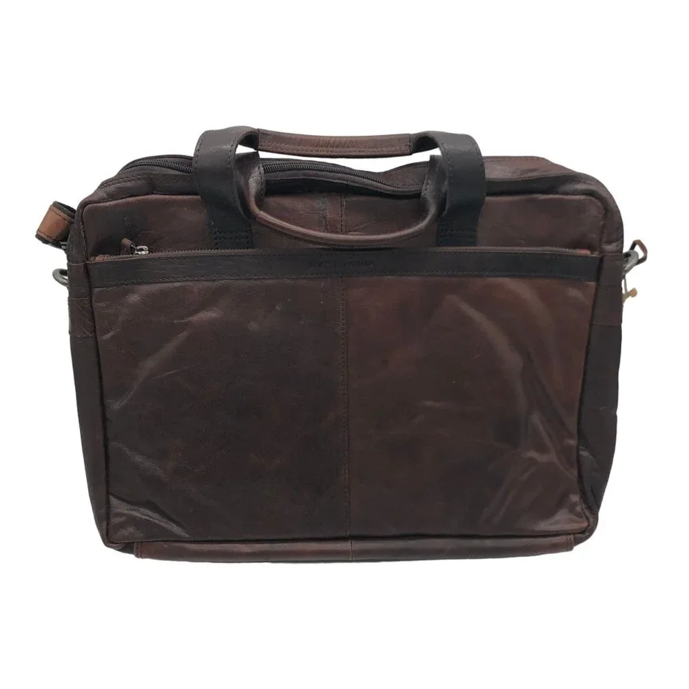 Spike & Sparrow Sawyer Dark Brown Genuine Leather Business Laptop Messenger Bag